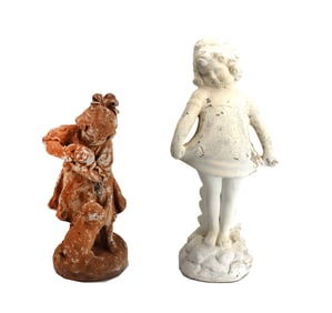 (2) Figural Garden Statues of Girls
