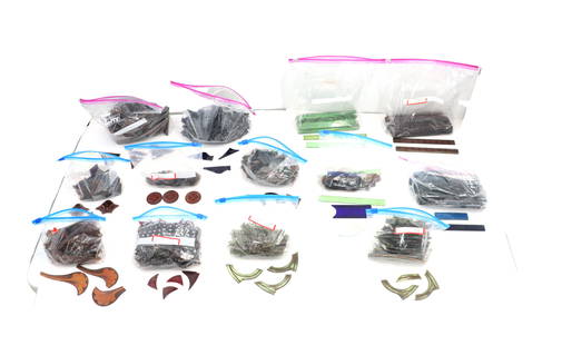 (13) Bags of Stained Glass Fragments: (13) Bags of Stained Glass Fragments.&nbsp; Various colors and shapes.&nbsp; Size (Bag): 9 x 3 1/2 x 2 in.