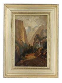 Attributed to Thomas Hill (1829-1908) American, View of Yosemite Valley Oil on Canvas