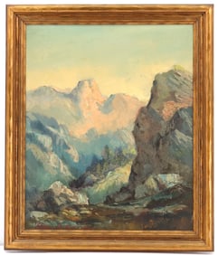 Tilden Daken (1876-1935), Yosemite Valley Landscape in Winter, Oil on Canvas, Signed and Dated 1926