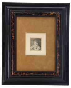 Circle of Rembrandt van Rijn (1606-1669) Dutch, Etching Print "The Card Player"