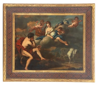 Old Master Mythic Scene Oil Painting, "Diana and Endymion"