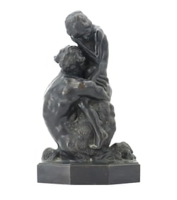 Franz Josef Kranewitter (1893–1974) Austria, Bronze Statuette "Der Verliebte Faun"