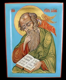 Larisa Seklitova Contemporary Orthodox Russian Icon, St. John the Theologian