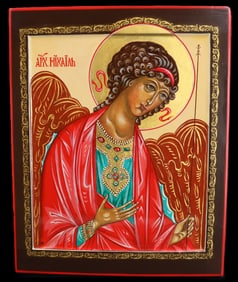 Larisa Seklitova Contemporary Russian Orthodox Icon, Michael the Archangel