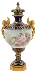 Fantastic Exhibition Size Late 19th Early 20th Century French Sevres Porcelain and Gilt Bronze