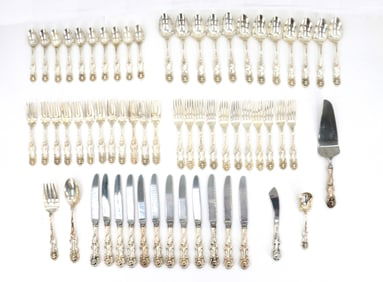 (62) Wallace Sterling Lion's Head Flatware Set - 94.895 ozt.