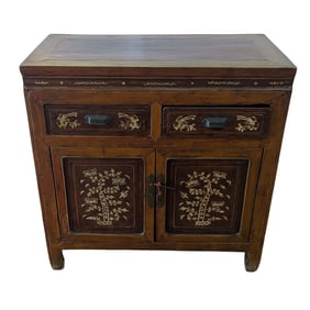 Antique Chinese Dresser With Inlay With Wax Customs Seal