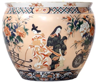 Large Chinese Painted Porcelain Jardiniere