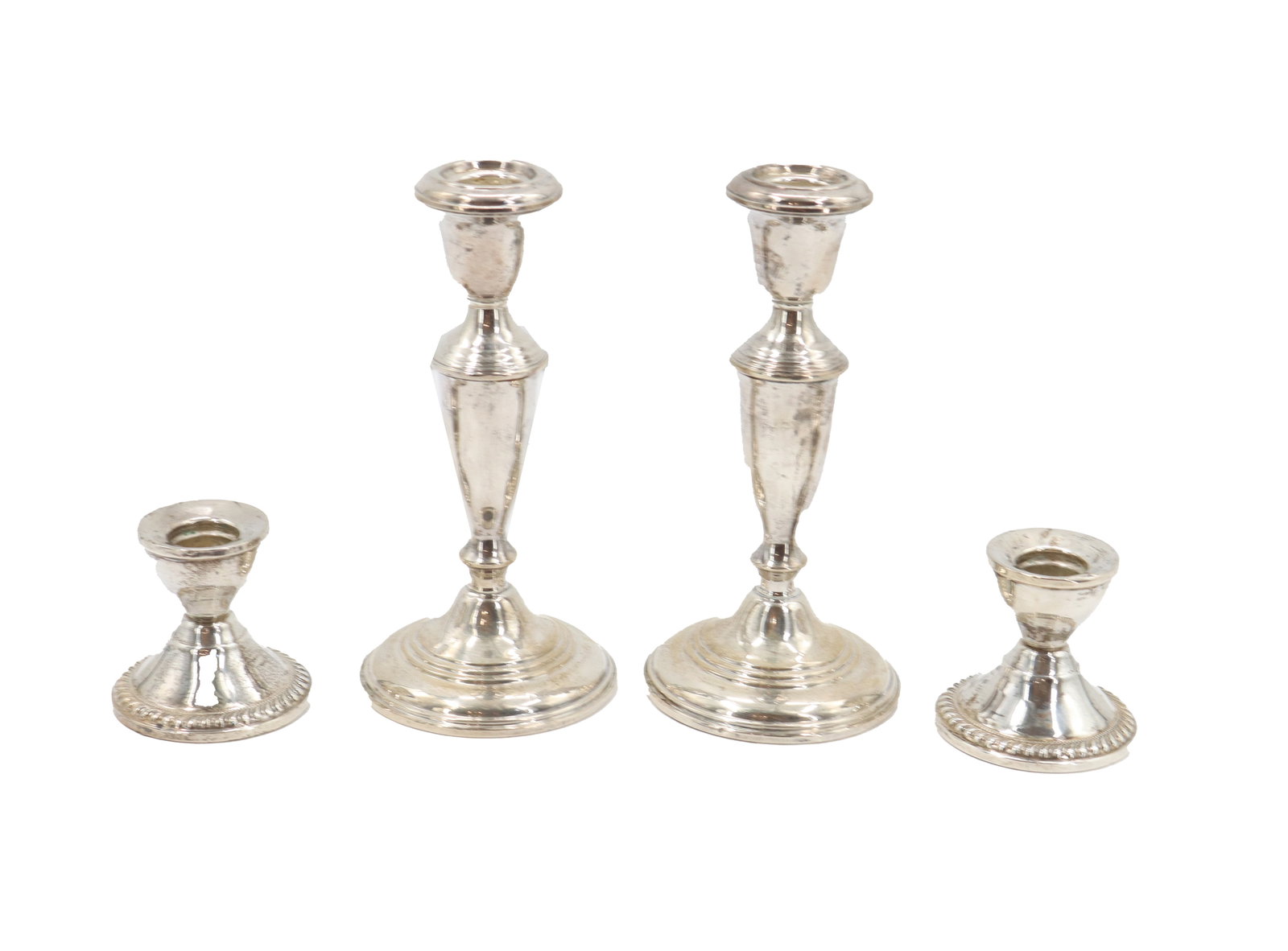 2 Pairs of Weighted Sterling Silver Candle Holders Branded Crosby and Empire (1 of 16)