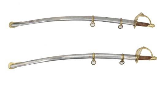 Pair of Cavarly Swords with Original Scabbards