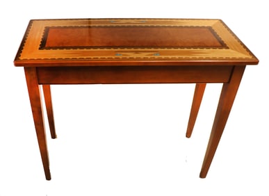 Hudson River Santa Fe Inlay Console Table With Turquoise Accents