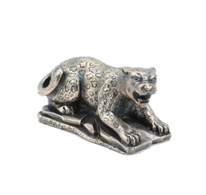 Marked 925 Sterling Silver Leopard in Aggressive Stance- 5.015 ozt.