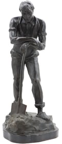 Bronze Sculpture of a Working Man
