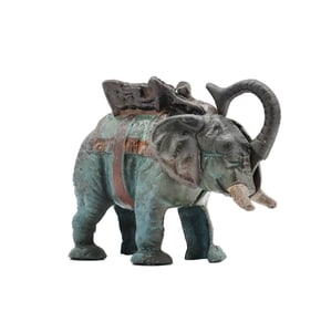 Cast Iron Elephant Coin Bank