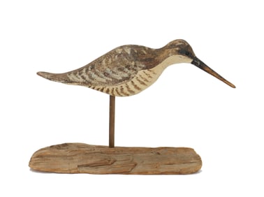 W. Ray Freden, US Contemporary, Wood Carved and Painted Shorebird