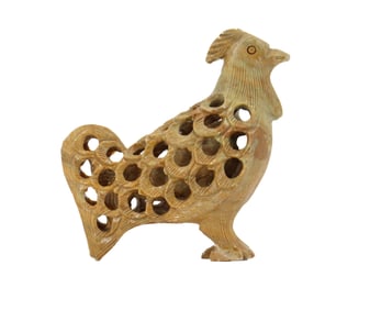 Carved Soapstone Carved jali work Chicken