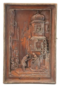 Wood Carving Reproduction of  Carl Spitzweg (1808–1885) German, The Eternal Bridegroom