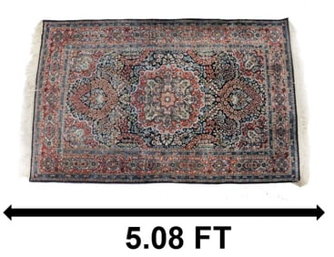Antique Kashan Silk Persian Rug