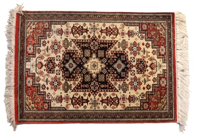 Persian Qom Wool Prayer Rug