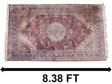 Extremely Long Antique Heriz Silk Persian Rug