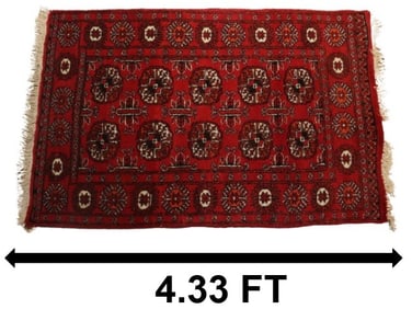 Turkmen Tekke Gul Bokhara Wool Rug