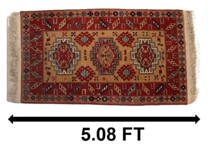 Long Turkish Kazak Wool Rug