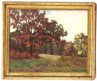 Chester A. Creider (1888-1972), American, Impressionist Fall Landscape Oil on Canvas