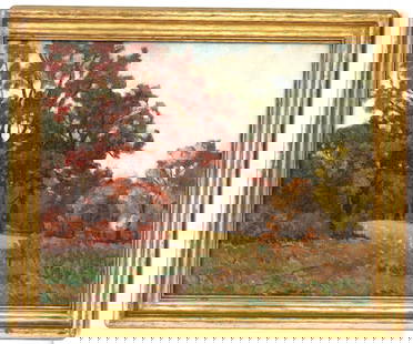 Chester A. Creider (1888-1972), American, Impressionist Fall Landscape Oil on Canvas: Chester A. Creider (1888-1972), American, Impressionist Fall Landscape Oil on Canvas. Signed lower right. Condition as pictured. Overall Size:&nbsp;23 x 19 1/2 in. Sight&nbsp;Size: 19 1/2 x 15 1/2 in.
