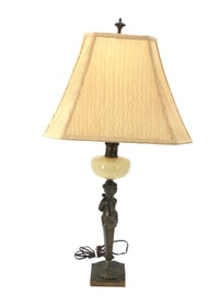 Bronze Cherub Table Lamp