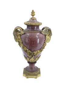 Large French Louis XVI Style Ormolu - Mounted Porphyry Vase
