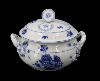 Herend Hungary Chinese Bouquet Apponyi Blue Porcelain Tureen