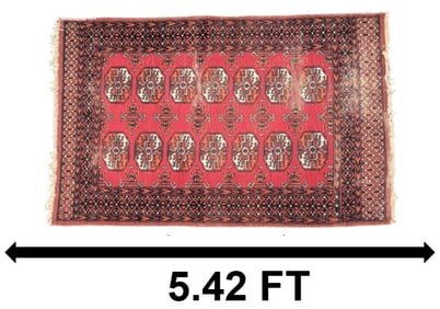 Central Asian Turkmen Bokhara Wool Rug