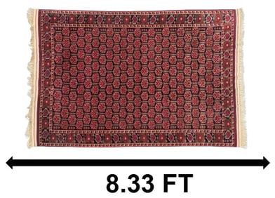 Antique Russian Bukhara Yamud Motif Wool Rug