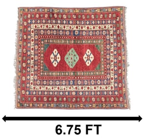 Very Large Caucasian Tribal Kazak Wool Rug