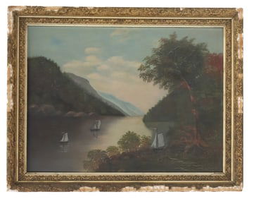 Oil on Canvas Impressionist River Landscape