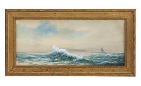 Pauline Meyer Colyar (1873–1928) American, Watercolor on Paper Seascape