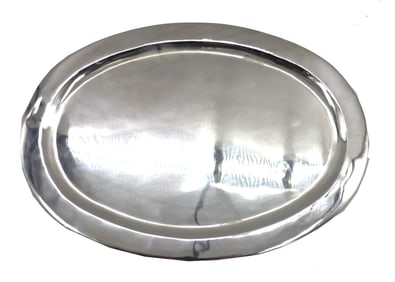 Mexican Oval Sterling Silver Tray 30.7 Ozt