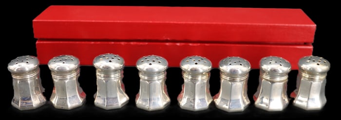 (8) Cartier Sterling Silver Shakers - 1.745 ozt.