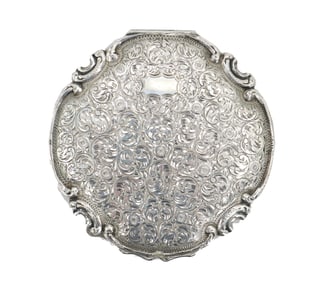 Ornate European Silver Compact