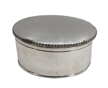 English Silverplate Biscuit Box
