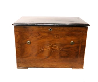 Antique Inlaid Swiss Cylinder Music Box
