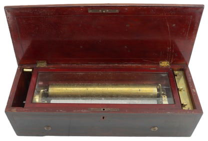 Antique Swiss Nicole Freres of Geneva Wooden Music Box - AS IS