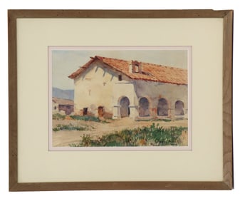 Benjamin Brown (1865-1942), California Mission Watercolor