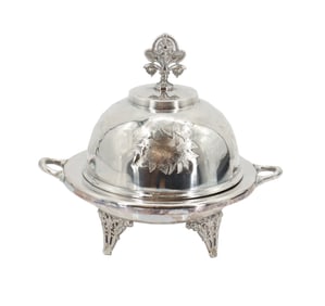 Webster & Bro Silverplate Covered Butter Dish