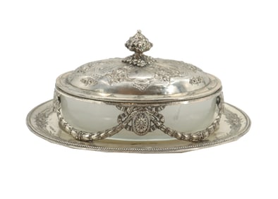 Silverplated Butter Dish and Tray