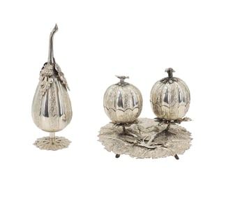 (2) 830 Silver Decorative Vessels