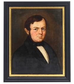 Antique Oil on Canvas Portrait of a Gentleman
