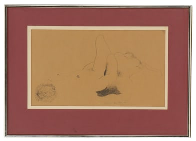 Juliana van Meter (20th Century) Erotic Pencil Sketch