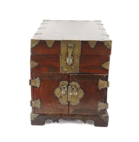Korean Chest With Elaborate Brass Mounts